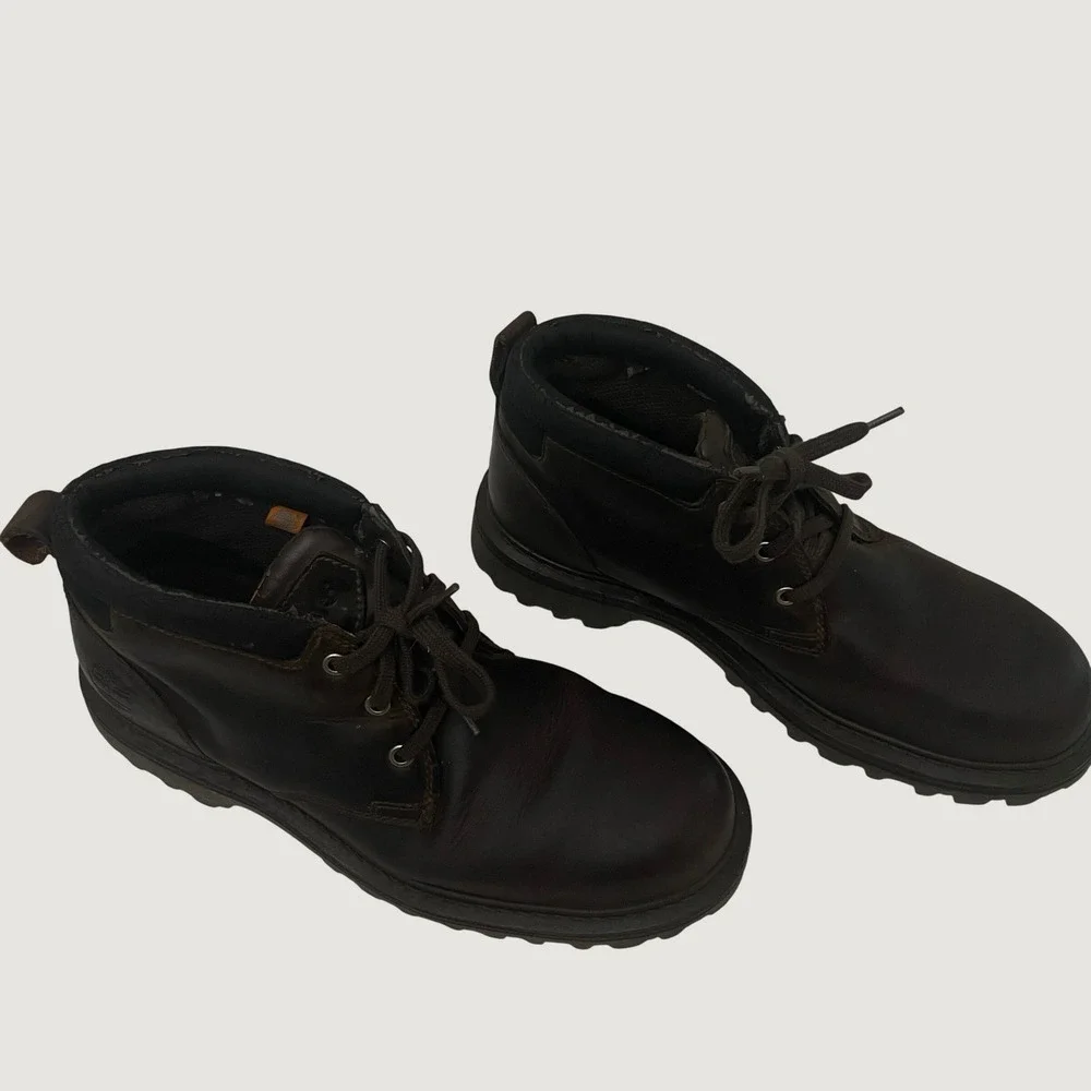 VTG Timberland Arida Y2K Leather Chukka Boots 10M Brown Lug Sole Work Boot 87093
